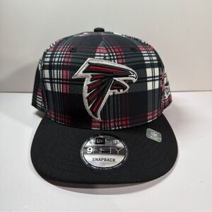 Atlanta Falcons New Era 9fifty Snap-Back Hat Unisex Plaid/Black New With Sticker